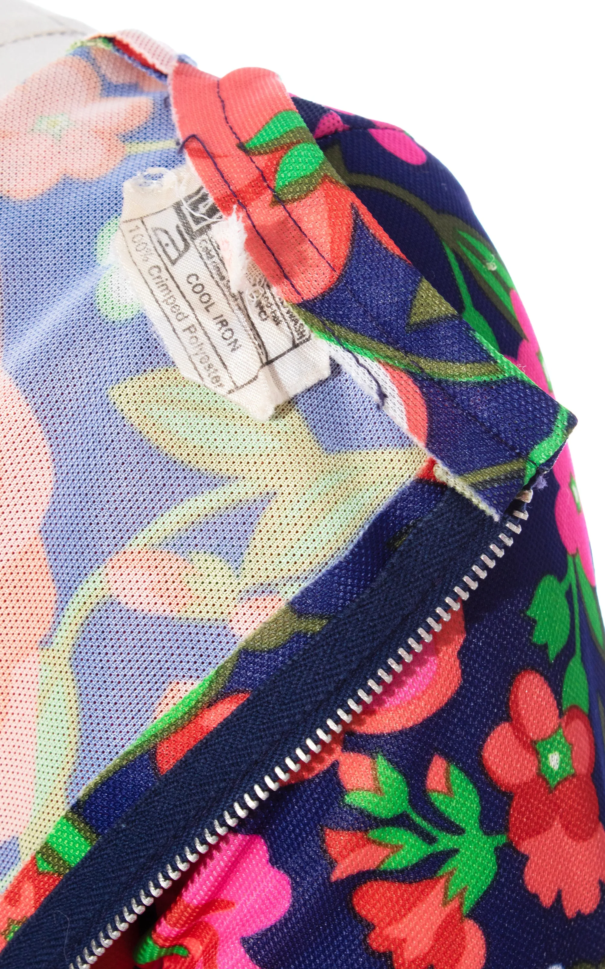 1970s Circle Sleeve Floral Maxi Dress | medium