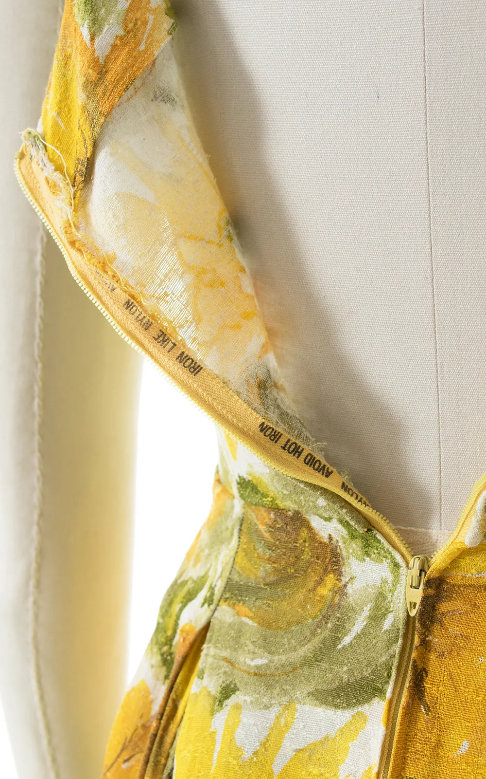 $65 DRESS SALE /// 1960s 1970s Yellow Floral Cotton Maxi Sundress | small
