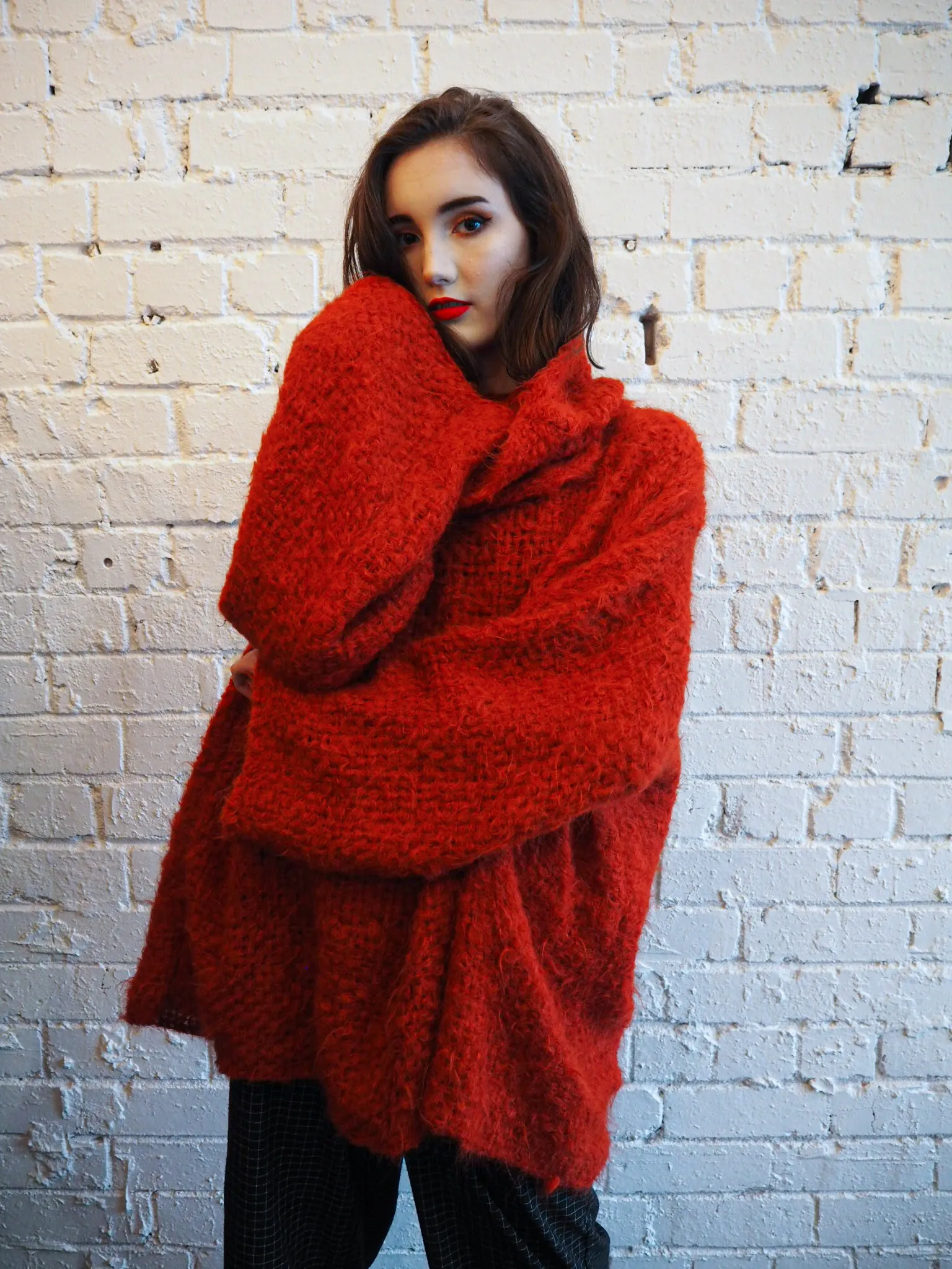 Amano Alpaca handloom sweater with detachable collar