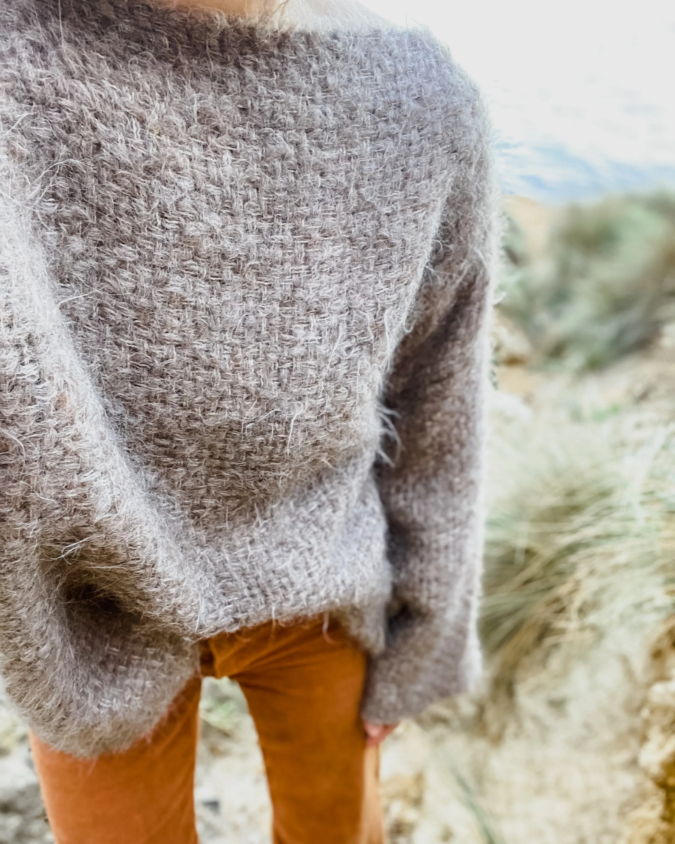 Amano Alpaca handloom sweater with detachable collar