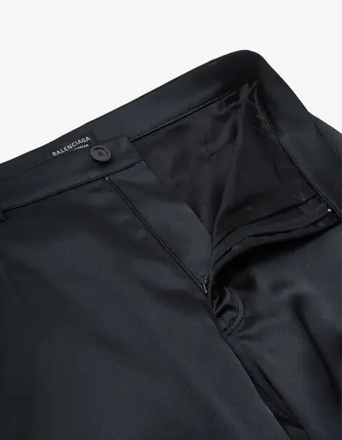 Balenciaga Black High Sheen Fluid Baggy Pants
