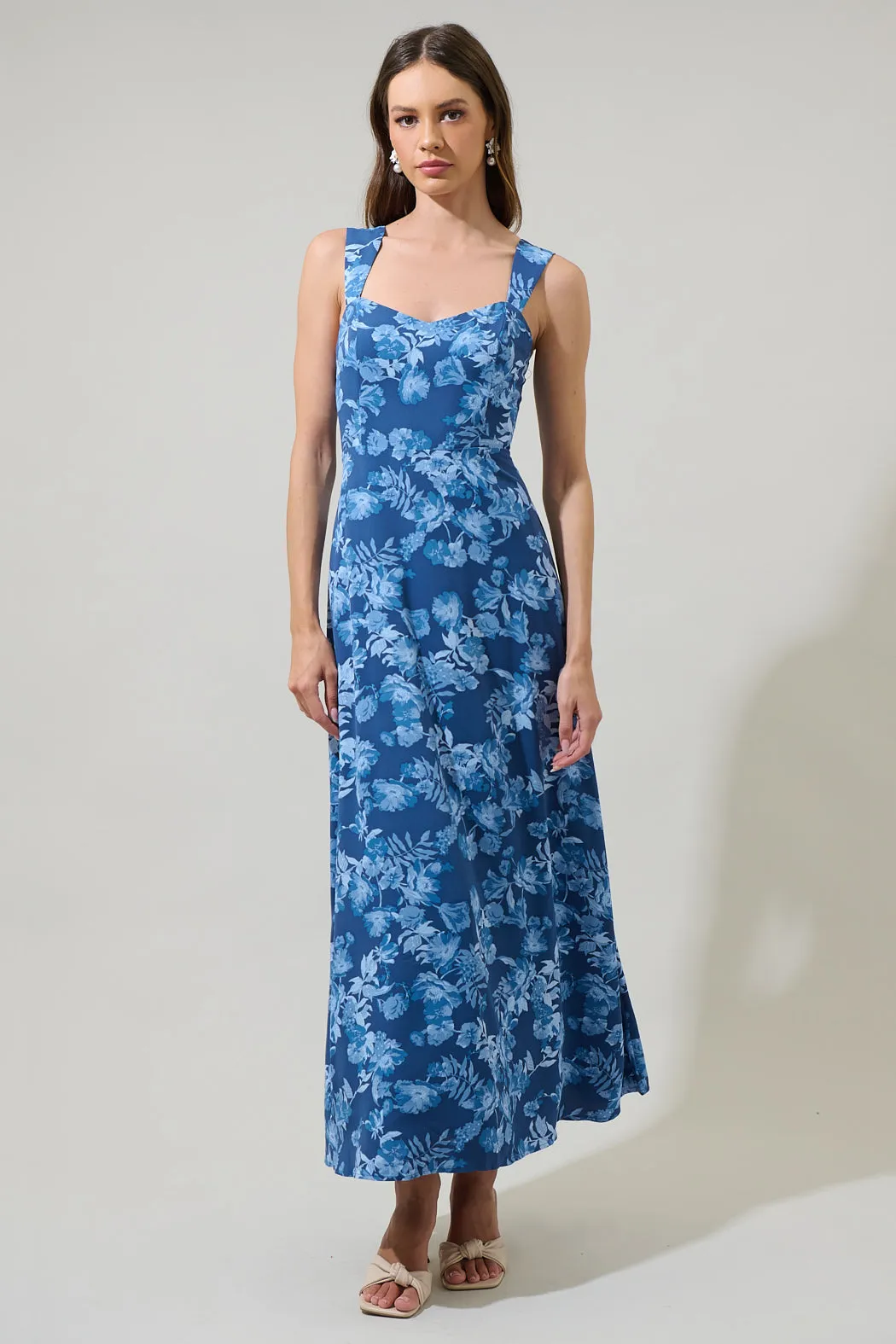 Bary Floral Smocked Maxi Dress