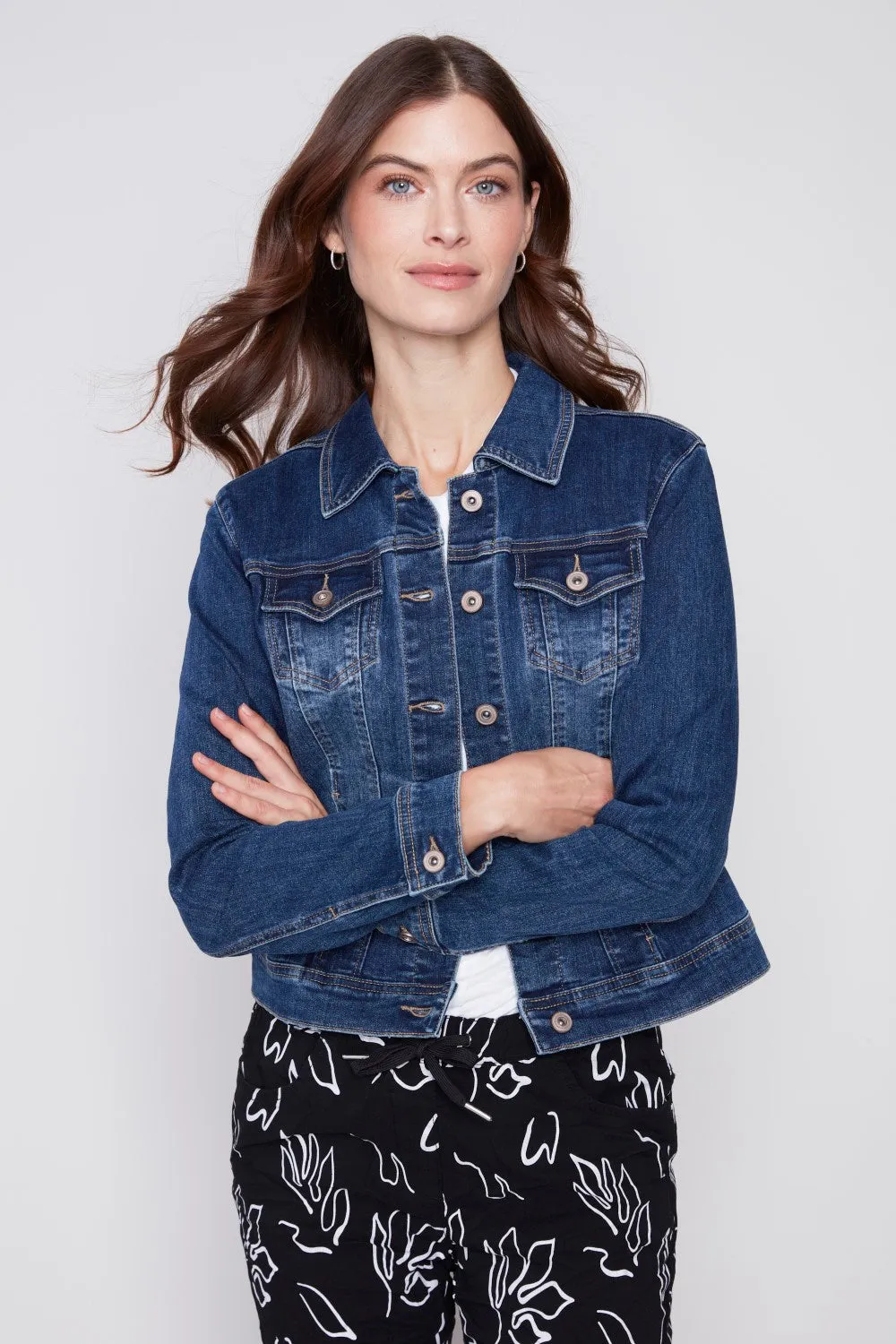 Charlie B Stretch Denim Jacket C6302S-431A-007 Indigo