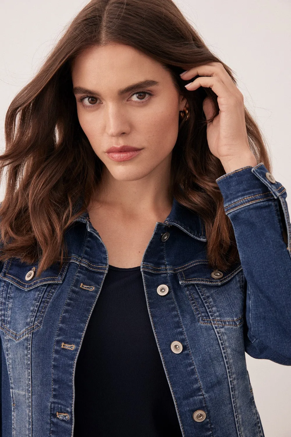 Charlie B Stretch Denim Jacket C6302S-431A-007 Indigo