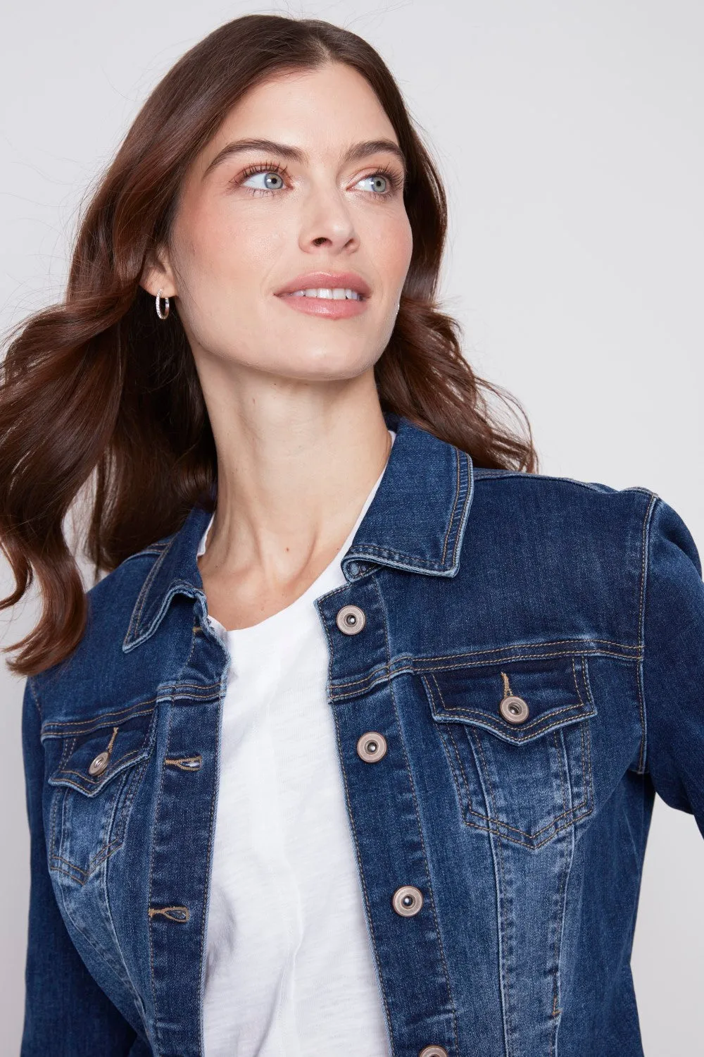 Charlie B Stretch Denim Jacket C6302S-431A-007 Indigo