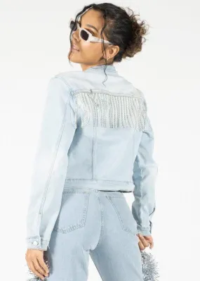 DENIM RHINESTONE JACKET
