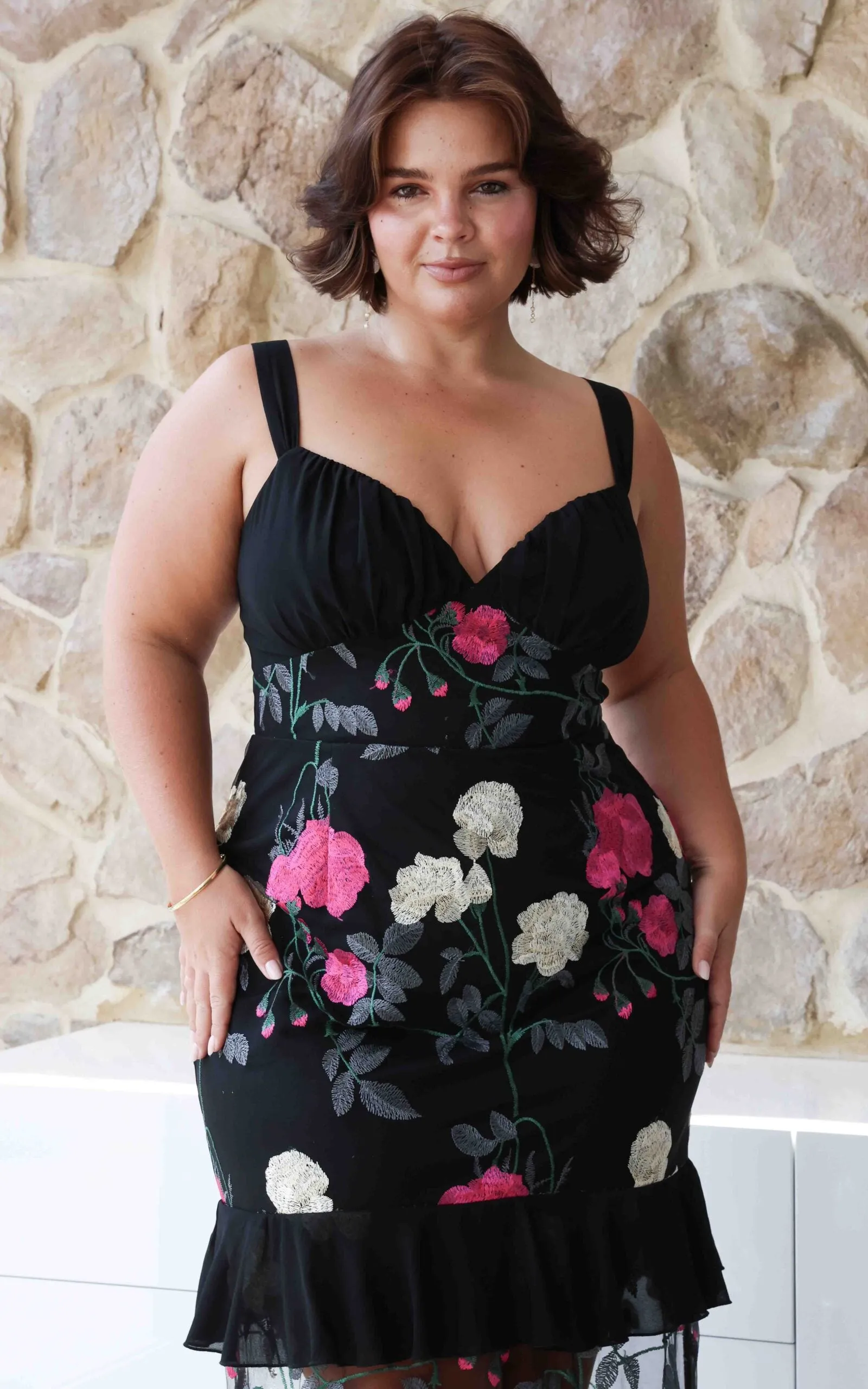 Fiorentina Maxi Dress - Black Floral