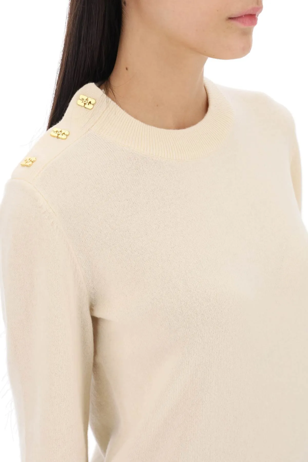Ganni Sweater With Ganni Butterfly Buttons