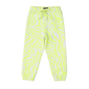 Green Abstract Printed Trousers