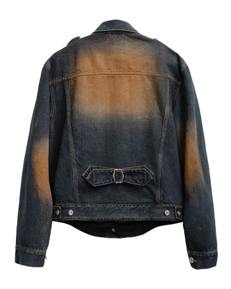JUNTAE KIM - GATHERED DENIM JACKET