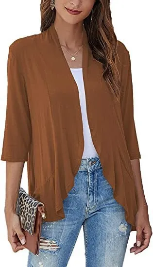 LAST DAY HOT SALE 49% OFF - Women's Casual Lightweight Open Front Cardigans