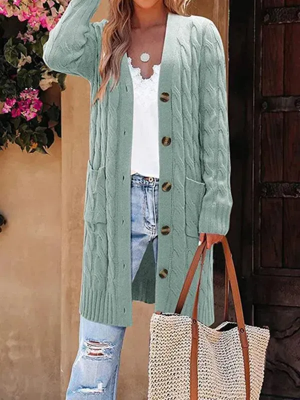 Long Twist Women Cardigan Sweater
