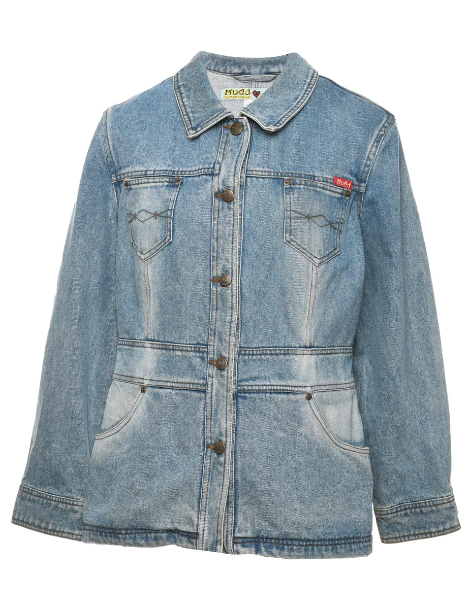 Mudd Stone Wash 1990s Denim Jacket - L