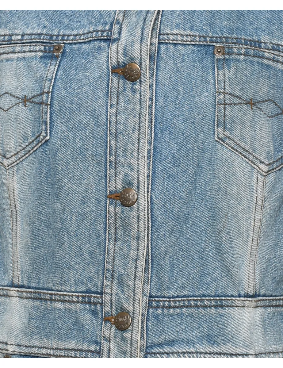 Mudd Stone Wash 1990s Denim Jacket - L