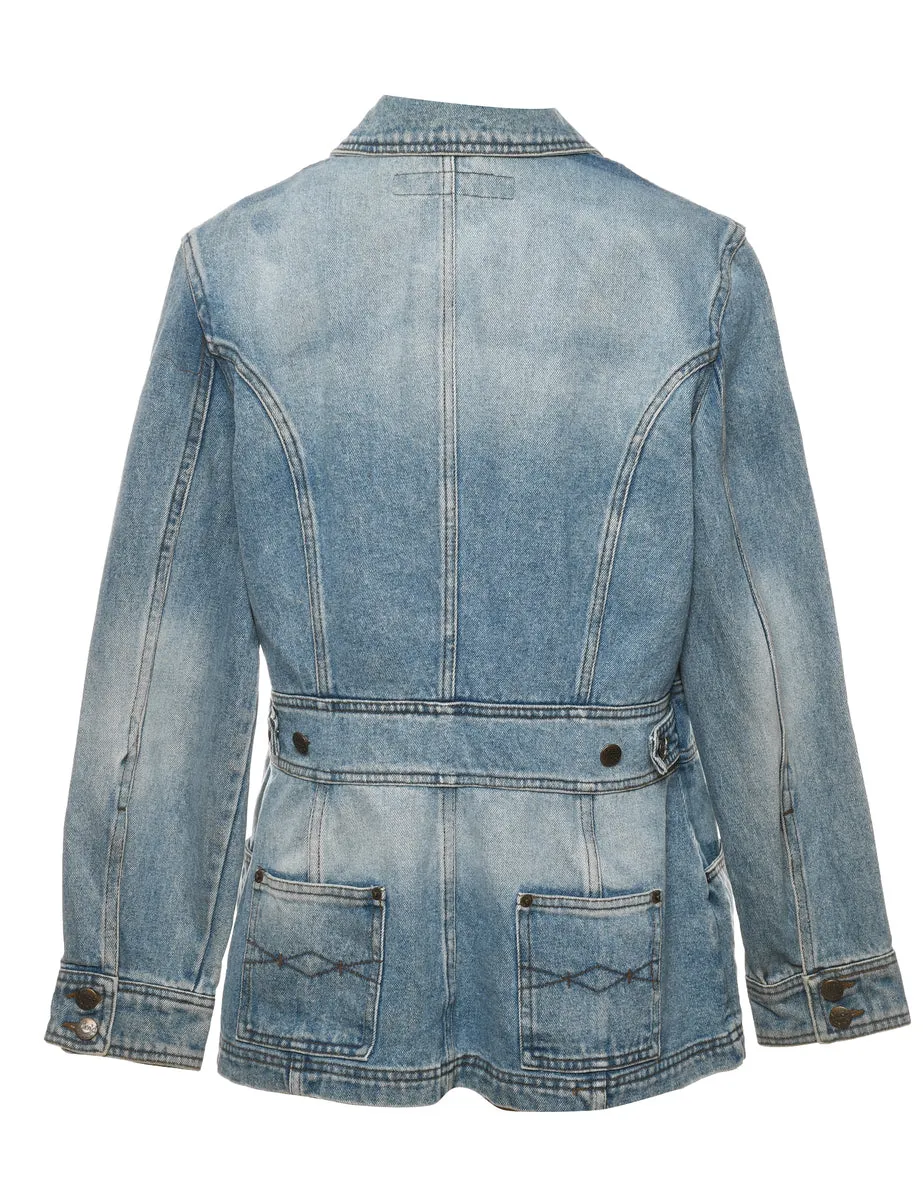 Mudd Stone Wash 1990s Denim Jacket - L