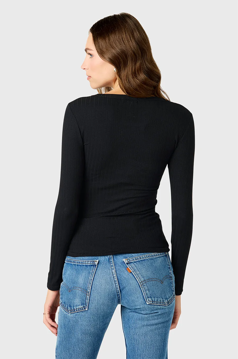 POINTELLE L/S IN BLACK