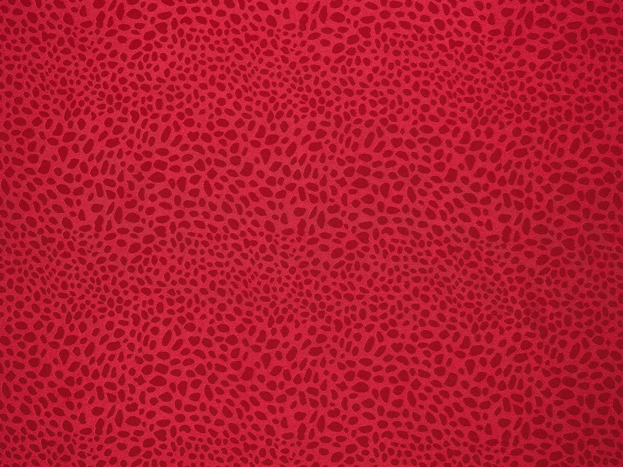 RED SILKY JACQUARD SATIN fabric by the yard - small animal  jacquard pattern - lightweight flowy f