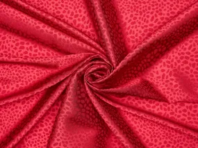 RED SILKY JACQUARD SATIN fabric by the yard - small animal  jacquard pattern - lightweight flowy f