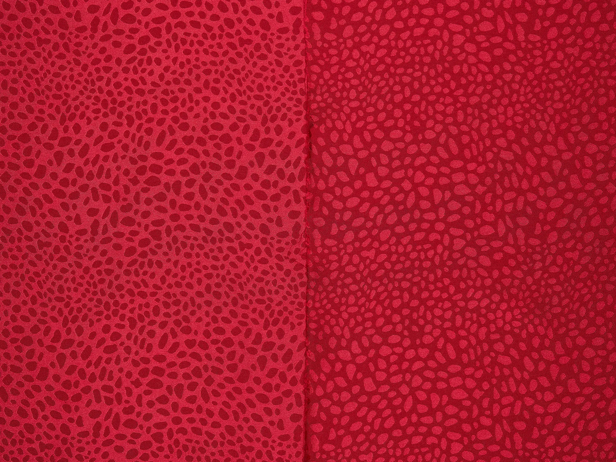 RED SILKY JACQUARD SATIN fabric by the yard - small animal  jacquard pattern - lightweight flowy f