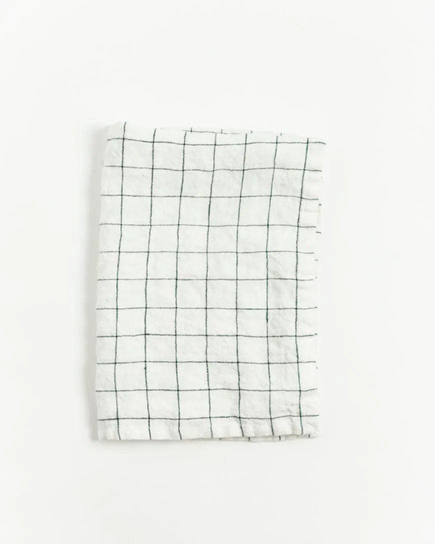 Set of 2- Hand Made Stone Washed Linen Tea Towels, Fair Trade, India