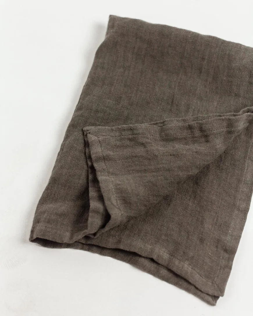 Set of 2- Hand Made Stone Washed Linen Tea Towels, Fair Trade, India