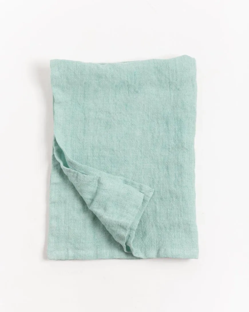Set of 2- Hand Made Stone Washed Linen Tea Towels, Fair Trade, India