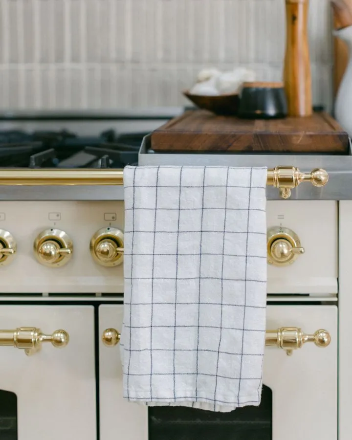 Set of 2- Hand Made Stone Washed Linen Tea Towels, Fair Trade, India