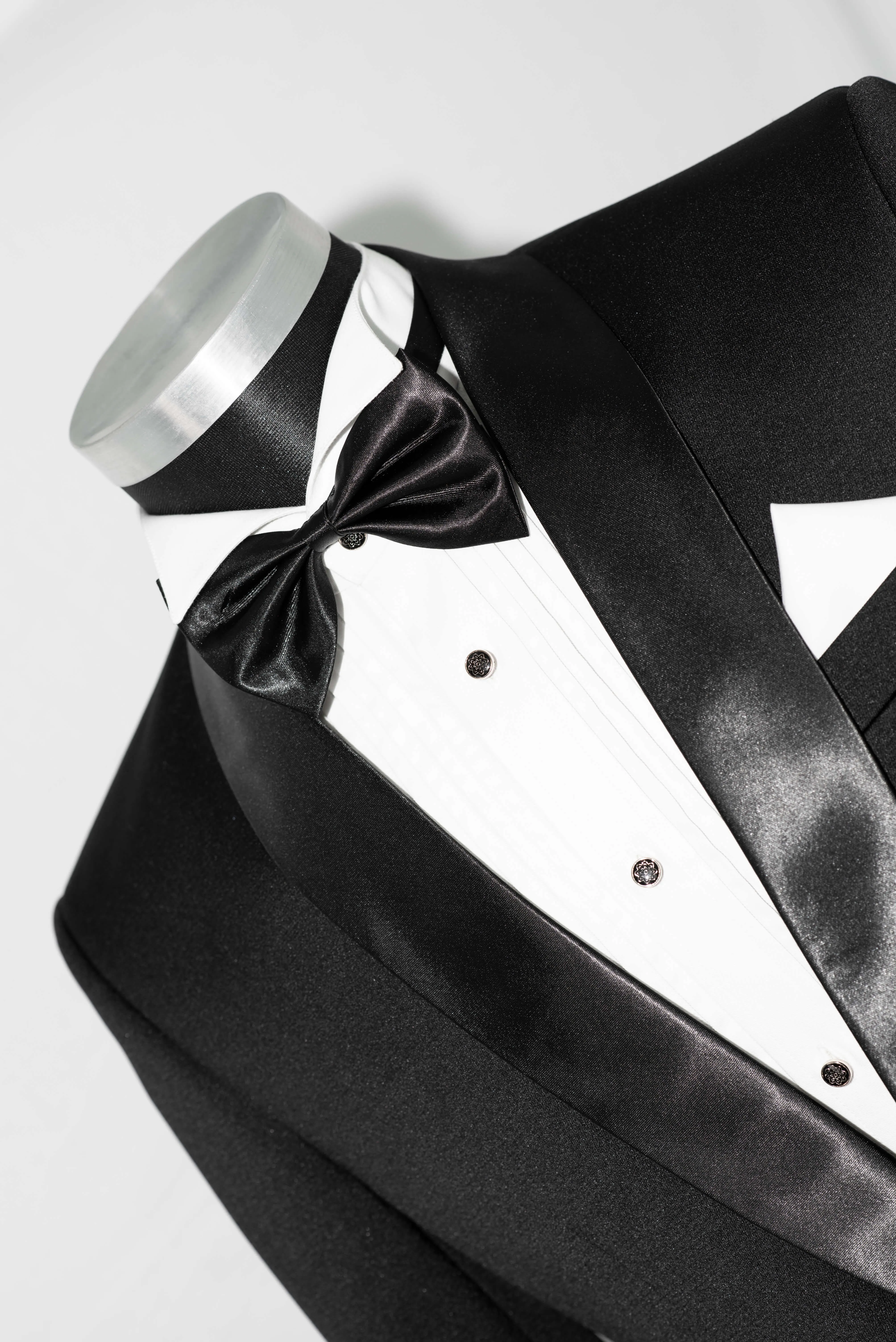 SHAWL LAPEL CLASSIC BLACK SLIM FIT TUXEDO SUIT FOR MEN