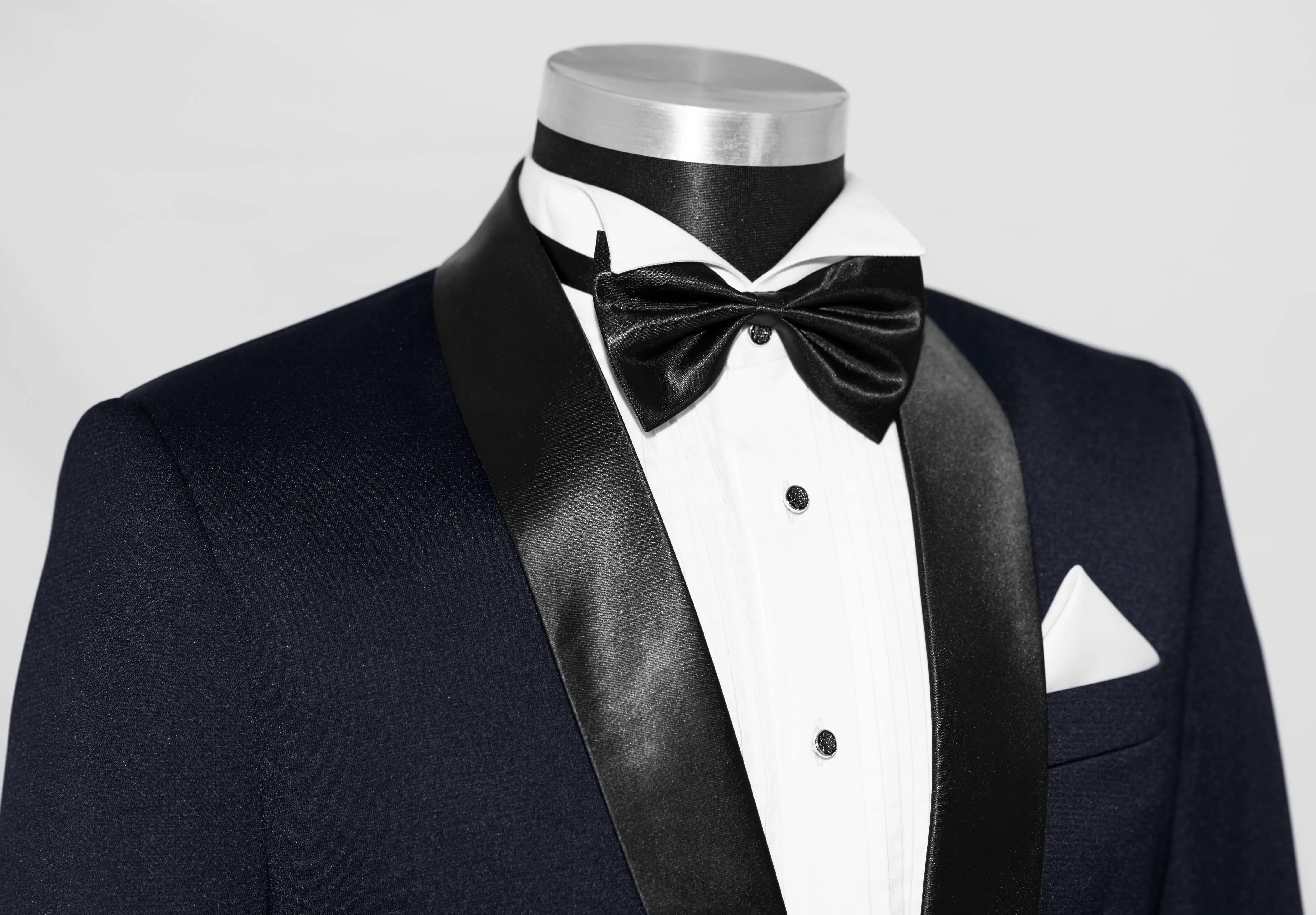 SHAWL LAPEL CLASSIC NAVY BLUE SLIM FIT TUXEDO SUIT FOR MEN