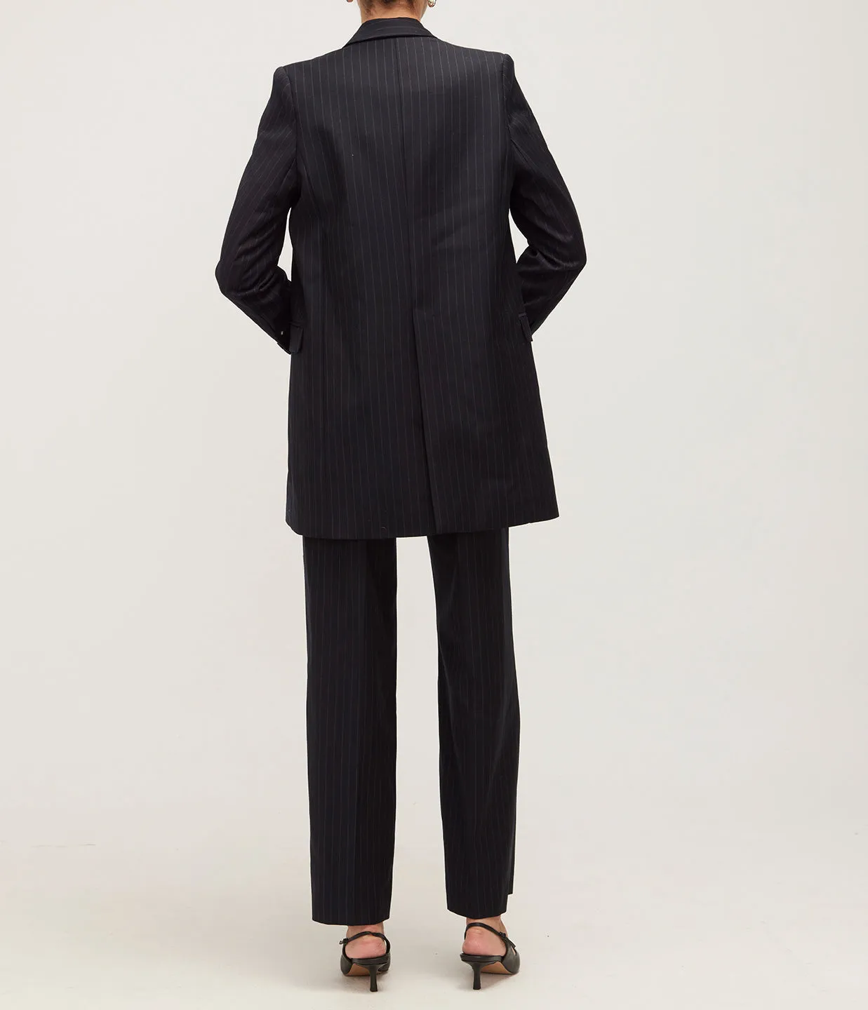 Slouch Straight Leg Trouser in Navy