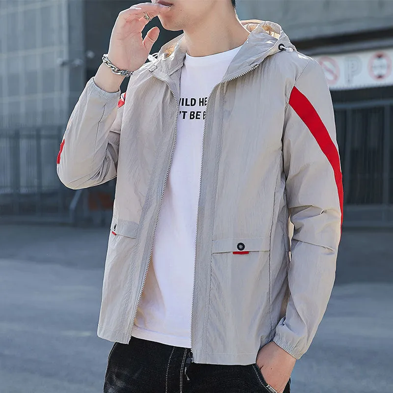 Sunscreen Hooded Summer Jacket Trendy Outerwear Thin Breathable Outerwear