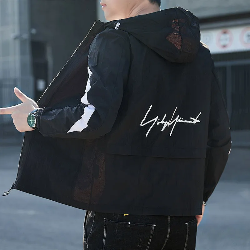 Sunscreen Hooded Summer Jacket Trendy Outerwear Thin Breathable Outerwear