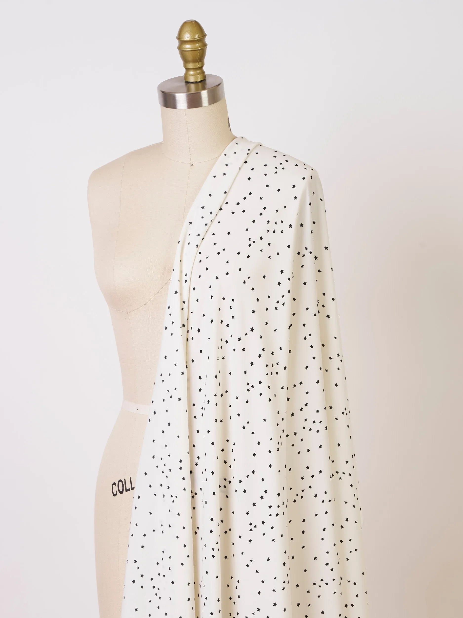 Tiny Stars print -  Woolpeach fabric by the yard - soft flowy fabric